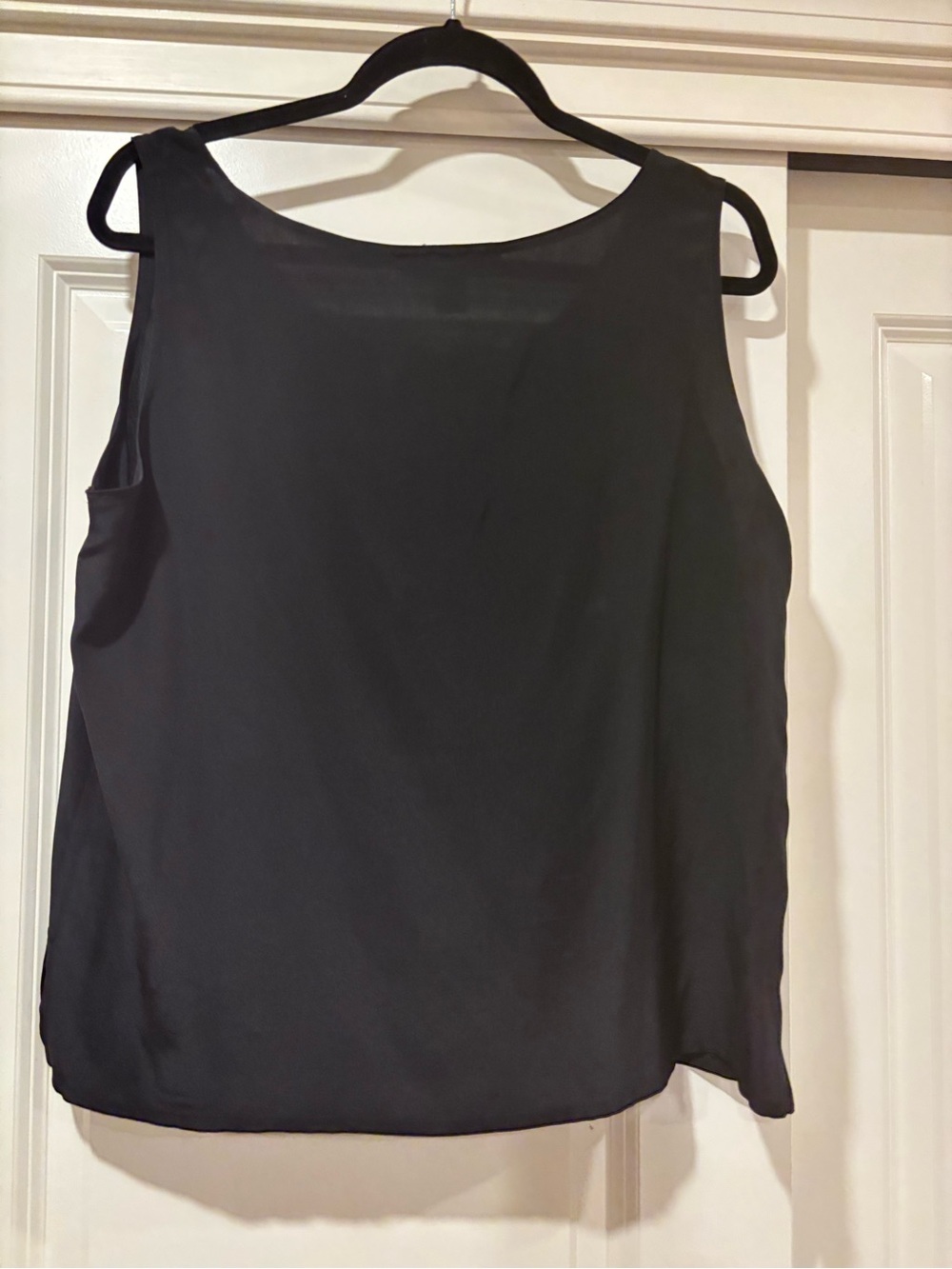 Black Silk Boatneck Camisole